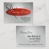 "Sewing Diva" — Seamstress, Dressmaker, Ontwerper Visitekaartje (Voorkant / Achterkant)