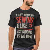 Sewing Funny retro T-shirt (Voorkant)