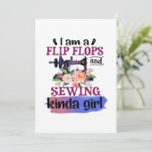 Sewing Gift | I Am A Flip Flops And Sewing Kaart (Staand voorkant)