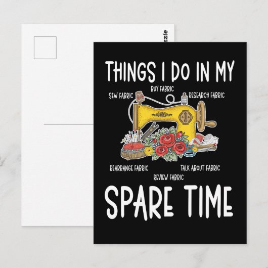 Sewing Humor Funny Quilting Quote Briefkaart (Voorkant / Achterkant)