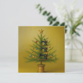 Sewing machine Christmas tree Happy Crafty Xmas Feestdagenkaart (Staand voorkant)