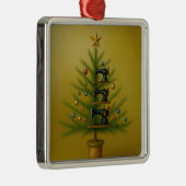 Sewing machine Christmas tree Happy Crafty Xmas Metalen Ornament (Rechts)