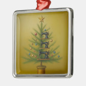 Sewing machine Christmas tree Happy Crafty Xmas Metalen Ornament (Links)