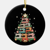 Sewing Machine Christmas Tree Stitch Knit Sew Xmas Keramisch Ornament (Voorkant)