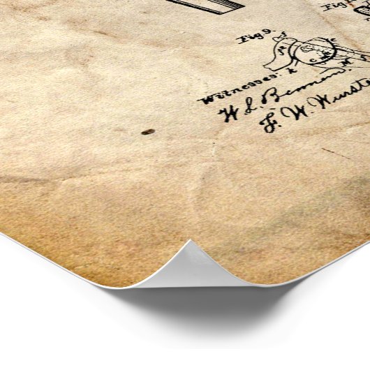 Sewing Machine Patent Poster (Hoek)