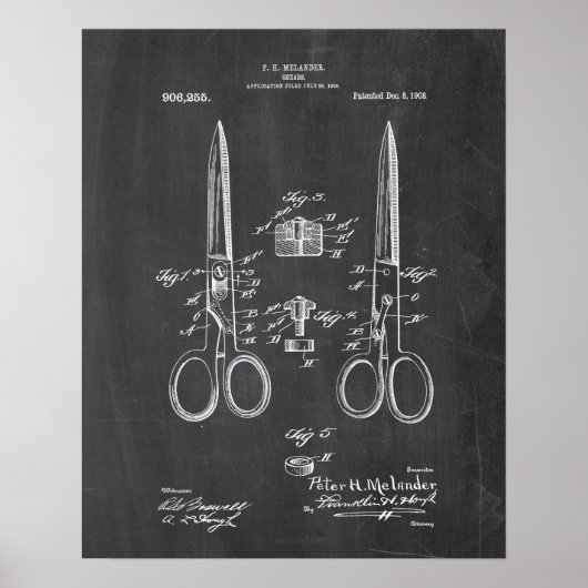 Sewing Machine Patent Poster (Voorkant)