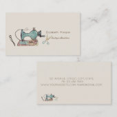 Sewing Machine Scissors Needle Tailor Visitekaartje (Voorkant / Achterkant)