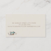 Sewing Machine Scissors Needle Tailor Visitekaartje (Achterkant)