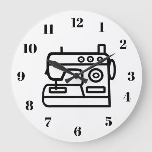 Sewing Machine Wall Clock Grote Klok