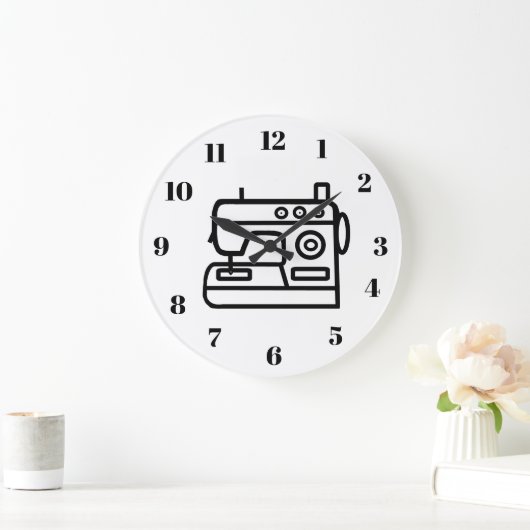Sewing Machine Wall Clock Grote Klok (Huis)
