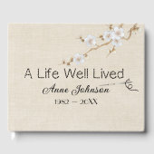 Sewing Needle And Stitches for Memorial Service Gastenboek (Voorkant)