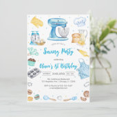 Sewing Party Birthday Invitation Kaart (Staand voorkant)