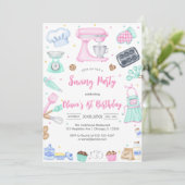 Sewing Party Birthday Invitation Kaart (Staand voorkant)