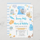 Sewing Party Birthday Invitation Kaart (Voorkant / Achterkant)