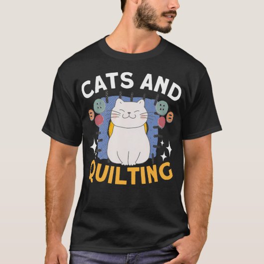 Sewing Quilting Cats - Sewer Quilters Novelty - Se T-shirt (Voorkant)