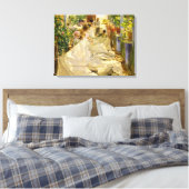 Sewing the Sail, 1896 by Joaquin Sorolla Canvas Afdruk (Insitu (Slaapkamer))