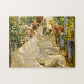 Sewing the Sail, 1896 by Joaquin Sorolla Legpuzzel (Horizontaal)
