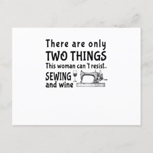 Sewing There Are Only Two Thing Feestdagenkaart