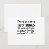 Sewing There Are Only Two Thing Feestdagenkaart (Voorkant / Achterkant)