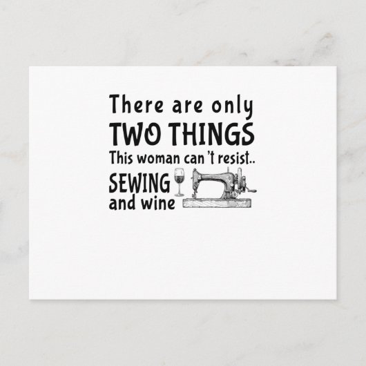 Sewing There Are Only Two Thing Feestdagenkaart (Voorkant)