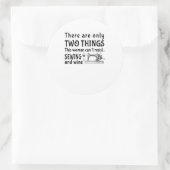 Sewing There Are Only Two Thing Ronde Sticker (Tas)