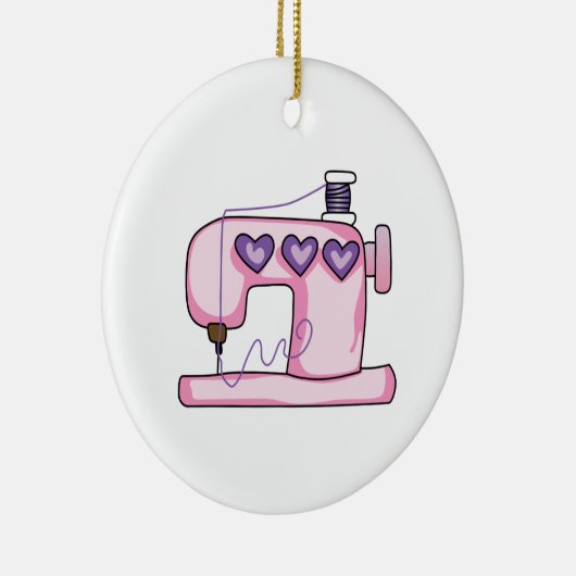 SEWINGMACHINE KERAMISCH ORNAMENT (Rechts)