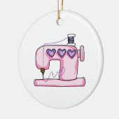 SEWINGMACHINE KERAMISCH ORNAMENT (Links)