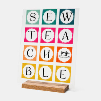 Sewteachable Colorful Squares Acryl Bord