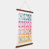 Sewteachable Colorful Squares Hangend Wandkleed (Gebogen)