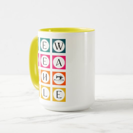 Sewteachable Colorful Squares Mok (Voorkant links)