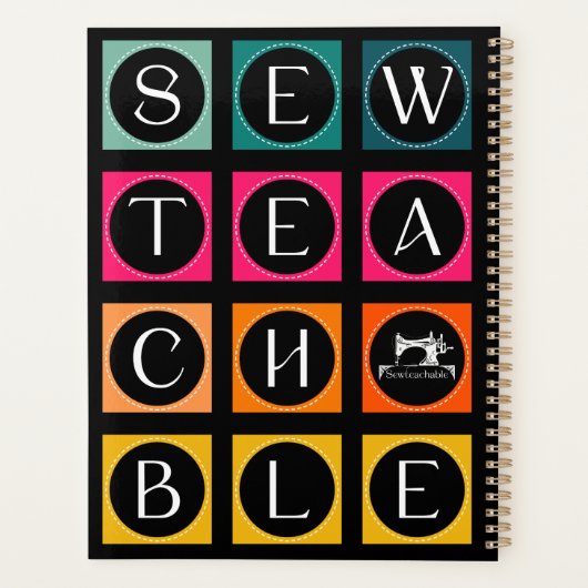 Sewteachable Colorful Squares Planner (Achterkant)