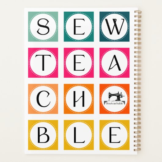 Sewteachable Colorful Squares Planner (Achterkant)