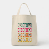 Sewteachable Colorful Squares Tote Bag (Achterkant)