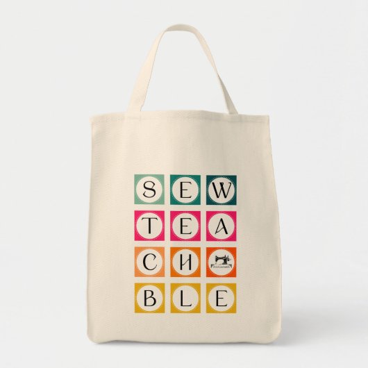 Sewteachable Colorful Squares Tote Bag (Voorkant)