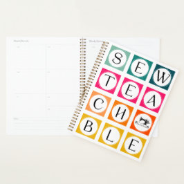 Sewteachable Kleurrijke Vierkanten Planner