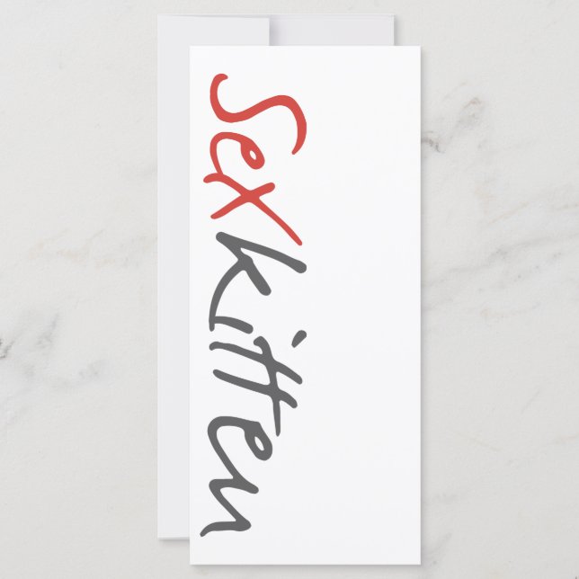 Sex Kitten Bookmarker 4 bij 9 inch (Achterkant)