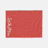 Sex Kitten - Breedte in vlooienbak Fleece Deken (Voorkant (Horizontaal))