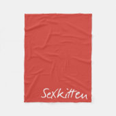 Sex Kitten - Breedte in vlooienbak Fleece Deken (Voorkant)