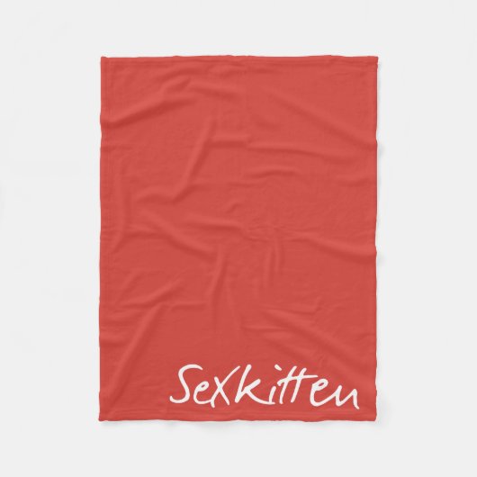 Sex Kitten - Breedte in vlooienbak Fleece Deken (Voorkant)