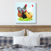 Sex-linked kippen Quintet Canvas Afdruk (Insitu (Slaapkamer))