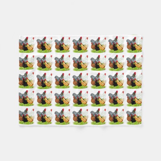 Sex-linked kippen Quintet Fleece Deken (Voorkant (Horizontaal))