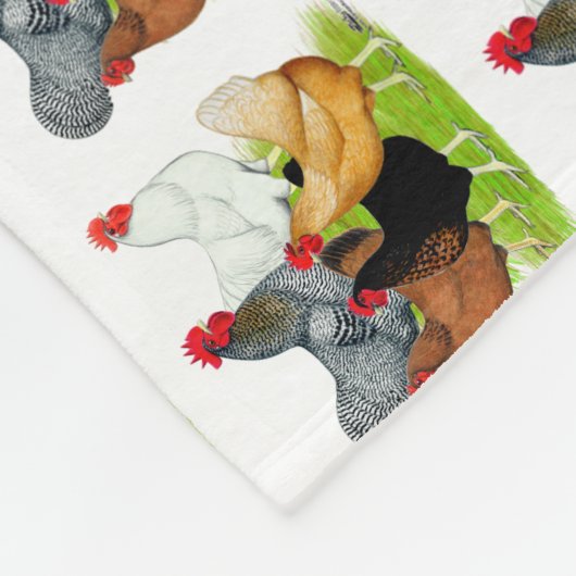 Sex-linked kippen Quintet Fleece Deken (Hoek)