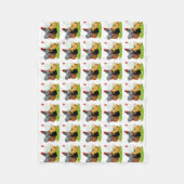 Sex-linked kippen Quintet Fleece Deken (Voorkant)