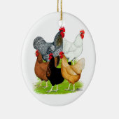 Sex-linked kippen Quintet Keramisch Ornament (Rechts)