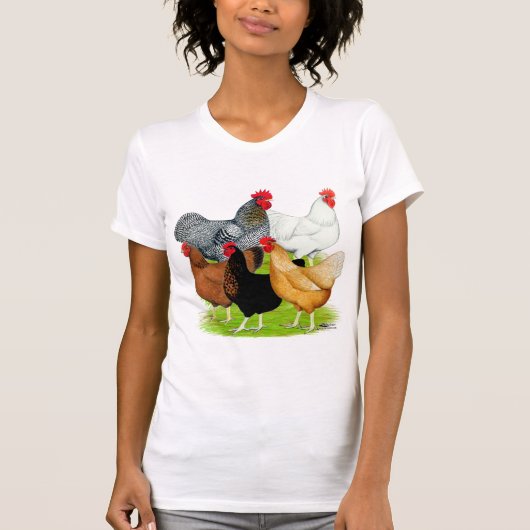 Sex-linked kippen Quintet T-shirt (Voorkant)