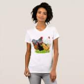 Sex-linked kippen Quintet T-shirt (Voorkant volledig)