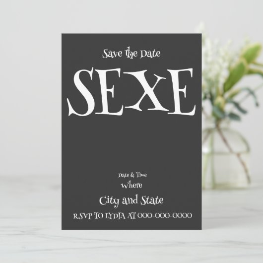 SEXE KAART (Staand voorkant)