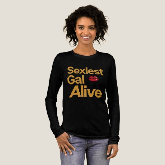 Sexiest Gal Alive Tri-Blend Shirt (Voorkant)