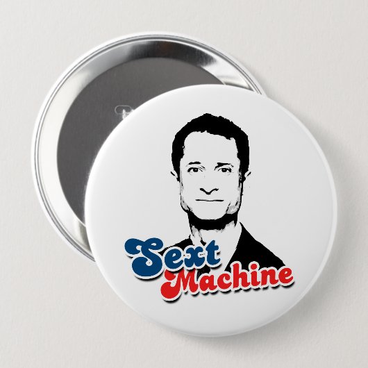 SEXT MACHINE RONDE BUTTON 4,0 CM (Voorkant /achterkant)