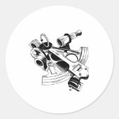 SEXTANT RONDE STICKER (Voorkant)